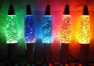 Lampa cu sclipici decorativa mica Glitter Lava Lamp