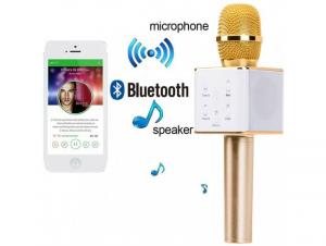Microfon wireless pentru karaoke cu boxe si bluetooth incorporat