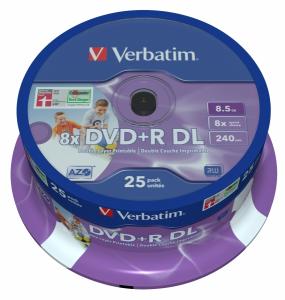 Verbatim DVD+R Double Layer 8x Inkjet Printable