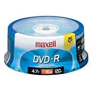 Maxell DVD-R 16x Inkjet FF 25 QDIJ-RMXFF25