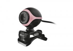 Camera Web Trust Exis Black/Pink 17005