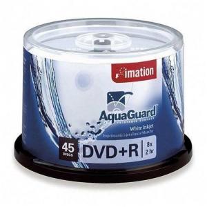 Imation DVD+R 16x Spindle White Inkjet AquaGuard 26219