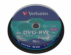 Verbatim dvd+rw 4x matt silver