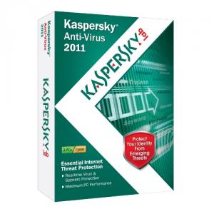 Kaspersky Antivirus 2011 / 3 licente, 1 an Base Box Retail