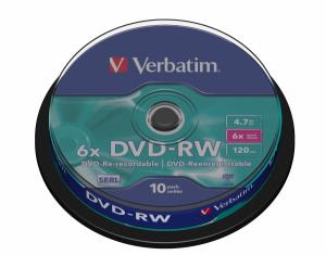 Verbatim DVD-RW 6x Matt Silver 43585
