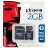 Card memorie kingston micro-sd 2gb 2 adaptoare