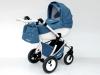 Carucior pentru copii 3 in 1 mykids amber blue-white