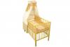 Lenjerie mykids cu broderie giraffe maro 5 piese 120x60