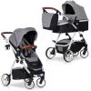 Carucior nou-nascuti optimo 2 in 1 - easy go - grey