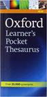 Oxford Learners Pocket Thesaurus First Edition
