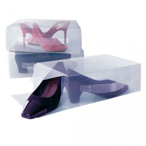 Set 3 cutii transparente pt. pantofi