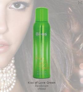 KISS OF LOVE DEO GREEN (F) 150ml  Pentru femei