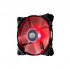 FAN FOR CASE COOLER MASTER. JetFlo 120x120x25 mm, w. 4 LED red, POM bearing "R4-JFDP-20PR-R1"