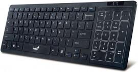 Tastatura Genius SLIMSTAR T8020, black, wireless, touchpad, USB