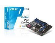 Placa de baza MSI Socket 775, G41M-P33 COMBO, INTEL G41, 2* DDR3 1333/1066 + 2* DDR2 800/667, VGA, 1*PCIEx16/1*PCIEx1/1*PCI, 4*SATA2, 1 *IDE,...
