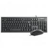 Kit tastatura + mouse a4tech kr-8520d, cu fir, negru,