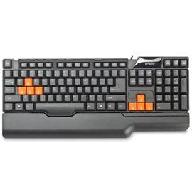 GMK310 Gaming Multimedia Keyboard, 8 Interchangeable Keys Designed for Games, 104 Keys + 7 Multimedia Hot Keys, USB, Cutting Edge Design, Black