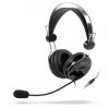 Buff stereo headset with mic - 40mm - adjustable mic - leatherette ear