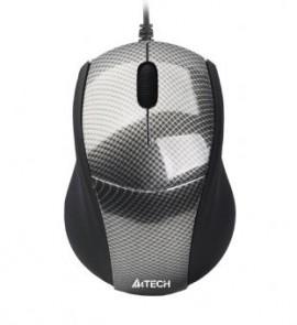 Mouse A4TECH N-100-1 V-track Padless, USB, Carbon, 8-in-One Software