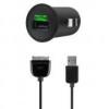 CHARGER AUTO BELKIN+APPLE CABLE