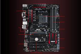 Asus A88X-GAMER AMD A88X (Bolton D4) Socket FM2+, 4*DDR3  2400(O.C.)/2250(O.C.)/2200(O.C.)/2133/1866/1600/1333 MHz max 64GB Dual Channel, Grafica...