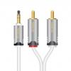 Cablu audio hdpremium 3.5mm (t) la 2x rca (t), 1.5m, white