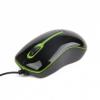 Mouse gembird usb optic black&green "mus-u-004-g"