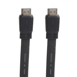 CABLU DATE HDMI Connectech T/T, 5.0m, flat, high speed + ethernet cable, placat cu aur, Black "CTV7825B" (bag)