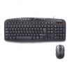 Njoy kit tastatura + mouse multimedia cu fir, usb, 104 taste si