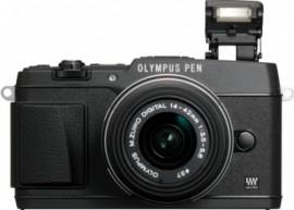 Aparat Foto Mirrorless Olympus E-P5 black Luxury Kit EZ-M1442EZ + curea CSS-S110