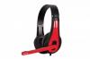 Casca spacer cu microfon, stereo, jack 3.5mm, red &