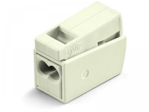 Conector pentru iluminat - conexiune 2-conductor ; push-button on lighting side; Lighting side: for all conductor types;  224 Series; max. 2.5 mmA&sup2;; white