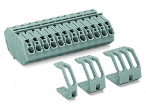 Feedthrough terminal block; 4 mmA&sup2;; Pin spacing 7 mm; 3-pole; CAGE CLAMPA&reg;; 4,00 mmA&sup2;; gray