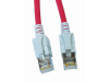 Patchcablu cat6a cu led ecranat rj45 rosu 10gb 10m