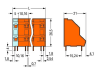 Double-deck pcb terminal block; 2.5 mma&sup2;; pin