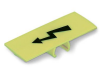 Protective warning marker; with high-voltage symbol,