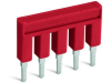 Push-in type jumper bar; insulated; 9-way; Nominal current 14 A; red