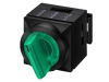 Buton selector 2 poz. 50a&deg; verde si ind luminos,