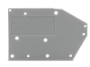 End plate; snap-fit type; 1.5 mm thick; green-yellow