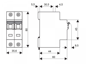 Intreruptor automat C6/2-curent continuu DC