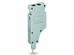 L-type test plug module; modular; with spring-loaded contact pin; Center module; 2,50 mmA&sup2;; gray