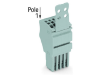 1-conductor female plug; strain relief plate; 1.5 mma&sup2;; 14-pole;