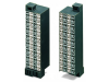 Matrix patchboard; 32-pole; Marking 33-64; Colors of modules: gray/white; Module marking, side 1 and 2 vertical; for 19" racks; 1,50 mmA&sup2;; dark gray