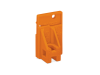 End plate; snap-fit type; 1.5 mm thick; with fixing flange; orange