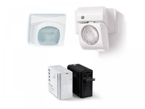 Senzor de miscare (crepuscular) - 230 V, Push-button connection, white, C.A. (50/60Hz), 1 output, 200W, Standard, Wall mounting residential switch boxes