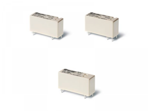 Releu miniaturizat implantabil (PCB) - 1 contact, 10 A, C (contact comutator), 9 V, Protec&Egrave;&#155;ie la fluxul de spalare cu solven&Egrave;&#155;i (RT III), Sensibila in C.C., AgSnO2, PCB 3.2 mm intre pinii contactului, Niciuna