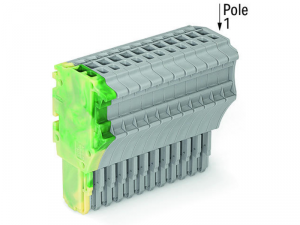 1-conductor female plug; 1.5 mmA&sup2;; 13-pole; 1,50 mmA&sup2;; green-yellow, gray