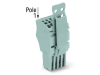 1-conductor female plug; strain relief plate; 1.5 mma&sup2;; 8-pole;