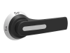 DOOR COUPLING HANDLE FOR GLC0160...GLC0315. SCREW FIXING. 125MM LEVER LENGTH PISTOL HANDLE - DEFEATABLE (REQ. UL508A). BLACK. a&#150;&iexcl;10MM