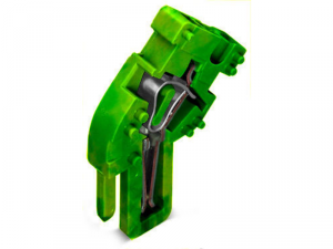 End module for 1-conductor female connector; angled; 4 mmA&sup2;; 1-pole; 4,00 mmA&sup2;; green-yellow